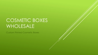 Cosmetic Boxes Wholesale