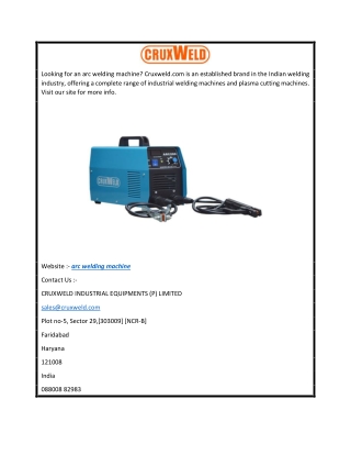 arc welding machine  cruxweld.com