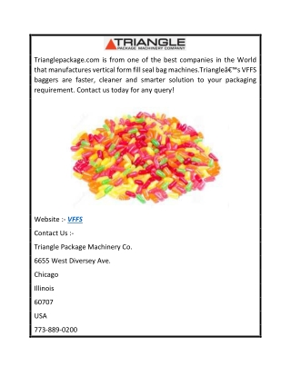 Vertical Form Fill Seal Manufacturers - VFFS Baggers