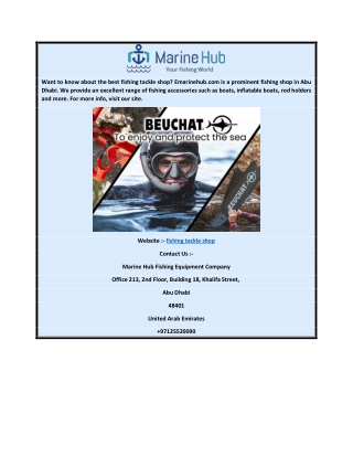 Fishing Tackle Shop  Emarinehub.com