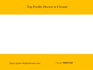 Top Fertility Doctors in Chennai