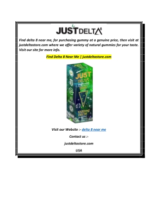 Find Delta 8 Near Me  justdeltastore.com