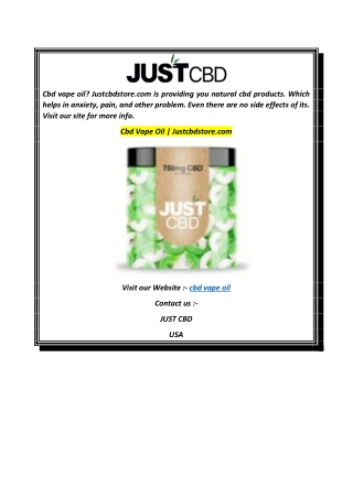 Cbd Vape Oil  Justcbdstore.com