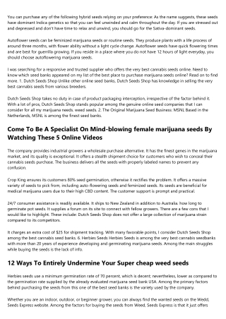 23 Powerful Reasons That You Need amsterdam marijuana seeds