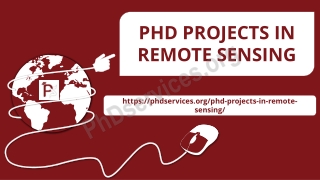 PHD PROJECTS IN REMOTE SENSING