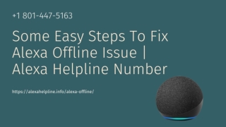 Alexa Offline & Echo Dot Offline Fix 1-8014475163 Alexa Helpline Number