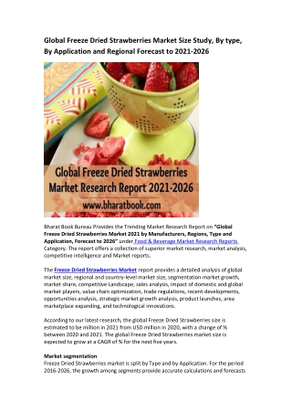 Global Freeze Dried Strawberries Market Research Report 2021-2026