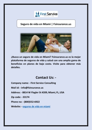 Seguro de vida en Miami | Fsinsurance.us