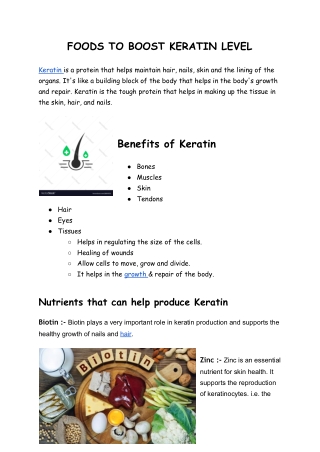 FOODS TO BOOST KERATIN LEVEL(new)