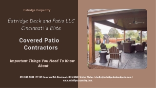 Hire Experienced Covered Patio Contractors in Cincinnati