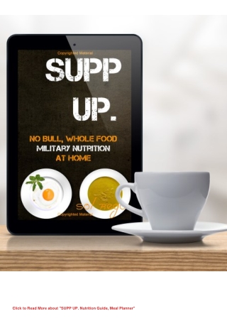 SUPP UP. Nutrition Guide, Meal Planner