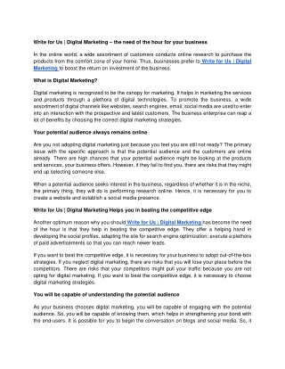 Write for Us _ Digital Marketing – the need of the hour for your business-converted
