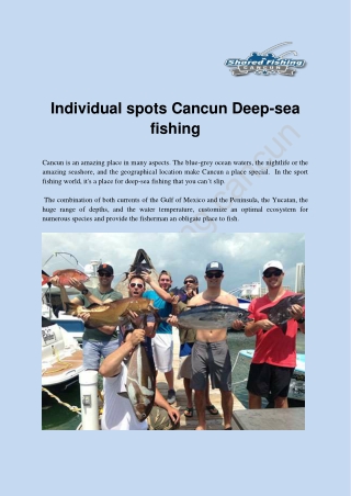 Deep Sea Fishing Cancun | Shared Fishing Cancun