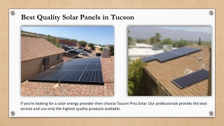 Best Quality Solar Panels in Tucson