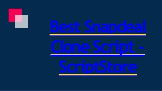 Best Readymade Snapdeal Clone Script - SCRIPTSTORE.IN