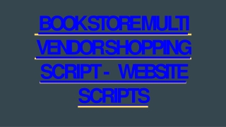 Best Readymade Book Store Multi Vendor Script - SCRIPTSTORE.IN