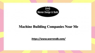 Machine Building Companies Near Me