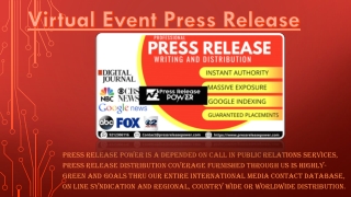 Best Virtual Event Press Release Service