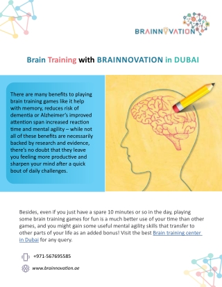 Brain Training with Brainnovation in Dubai