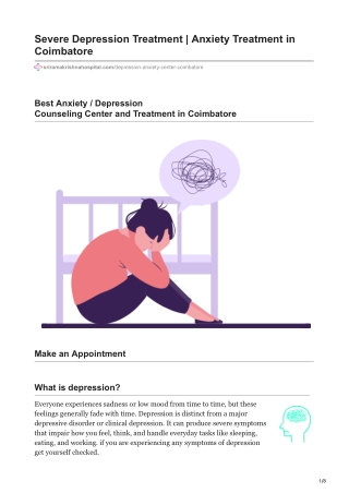 sriramakrishnahospital.com-Severe Depression Treatment  Anxiety Treatment in Coimbatore