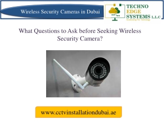 What Questions to Ask before seeking Wireless Camera Installation?