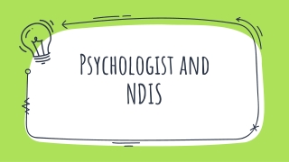 Psychologist and NDIS