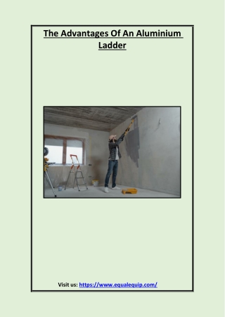 The Advantages Of An Aluminium Ladder