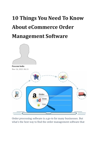 10 Things You Need To Know About eCommerce Order Management Software