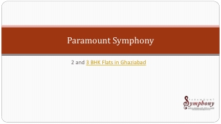Paramount Symphony 3 BHK Flats in Ghaziabad