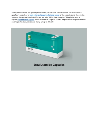 enzalutamide capsule