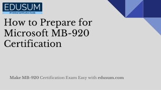 MB-920: Microsoft MB-920 ERP Exam Info and MB-920 Study Guide