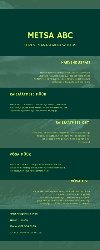 Forest management Services Infographics - Metsa Abc