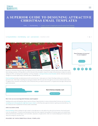 Attractive Christmas Email Templates guide | TRooInbound