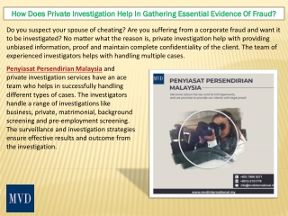 How Does Private Investigation Help In Gathering Essential Evidence Of Fraud?