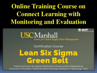 Online Training Course on Connect Learning with Monitoring and Evaluation