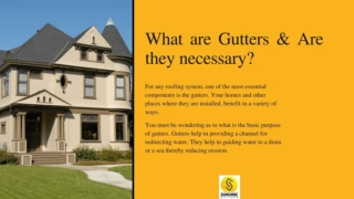 What are Gutters & Are they necessary