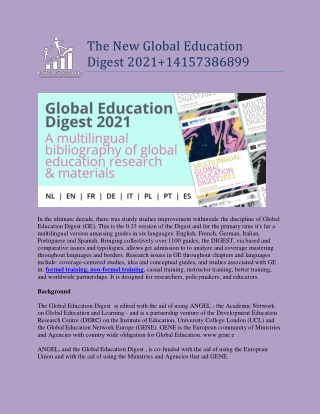 The New Global Education Digest 2021