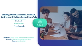 Scraping of Home Cleaners, Plumbers, Contractors & Builders Contact from Yelp