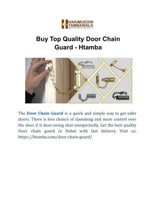 Buy Top Quality Door Chain Guard - Htamba