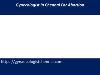 Gynecologist In Chennai For Abortion