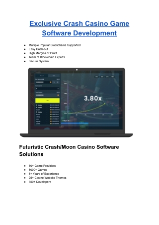 Crash Online Casino Software Development