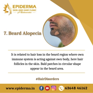 Beard Alopecia | Best Hair loss treatment in Bangalore | Epiderma Clinic