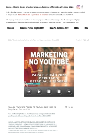 Guia do Marketing Politico no YouTube para Vaga no Legislativo Eleicao 2022 _ Cursos On-Line EaD