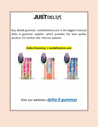 Delta 8 Gummys | Justdeltastore.com