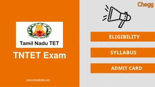 Tamilnadu Teachers Eligibility Test (TNTET)