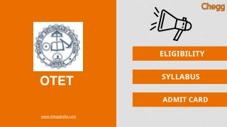 Odisha Teachers Eligibility Test (OTET)