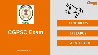 Chattisgarh Public Service Commission (CGPSC)