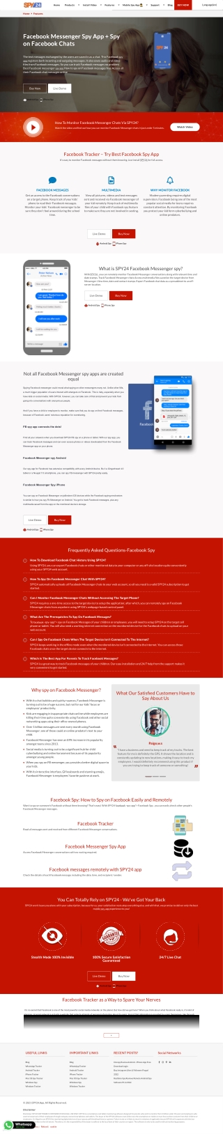 Facebook Messenger Spy App   Spy on Facebook Chats SPY24