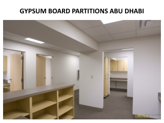 GYPSUM BOARD PARTITIONS ABU DHABI
