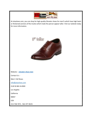 Elevator Shoes Men  Jotashoes.com